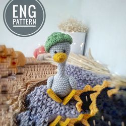Amigurumi Goose Crochet Pattern. Amigurumi duck crochet pattern. Amigurumi bird crochet pattern.