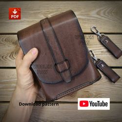 PDF download template to make a leather belt pouch! BG-9