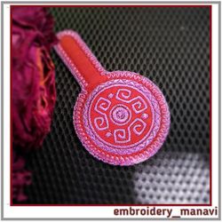 In the hoop embroidery design key chain 4 Decor for a bag backpack