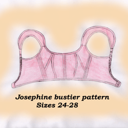 No elastic underwear pattern, Josephine, Sizes 24-28, Linen underwear pattern, Non stretch bra pattern, Bustier pattern