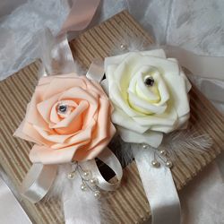 Wedding flower Rose Wrist Corsage, Prom /Wedding Wrist Bracelet