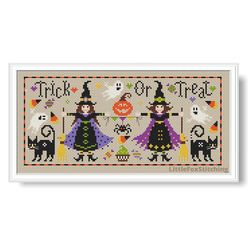 Halloween Cross Stitch Pattern Trick or Treat