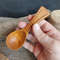 Handmade wooden coffee scoop with decorated handle - 09