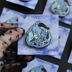 FREE SHIPPING Ganyu Genshin Impact inspired hard enamel pin