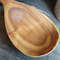 Big handmade wooden scoop with decorated handle - 06
