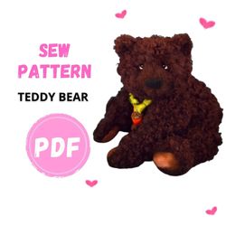 TEDDY BEAR Pattern - Figure stuffed animal, Pattern PDF-Teddy bear, Teddy bear , Animal Pattern, Bear Pattern