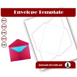 Envelope template, Gift Envelope Template, SVG, DXF, Pdf, PsD, PNG, 8.5x11 Sheet printable, Envelope svg, Envelope Blank