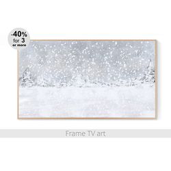 Samsung Frame TV Art instant download 4K, Samsung Frame TV Art landscape winter snow, Frame TV art farmhouse | 093