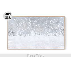 samsung frame tv art instant download 4k, samsung frame tv art landscape winter snow, frame tv art farmhouse | 093
