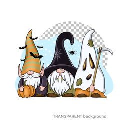 Halloween gnomes, png sublimation design, digital art print