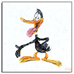 Daffy Duck Wall Art / Daffy Duck Original Painting / Looney Tunes Show Wall Art / Looney Tunes Painting