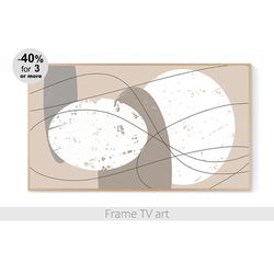 Samsung Frame TV Art Download 4K, Samsung Frame TV Art Abstract beige, Neutral Art Frame TV, Frame TV art line  | 106