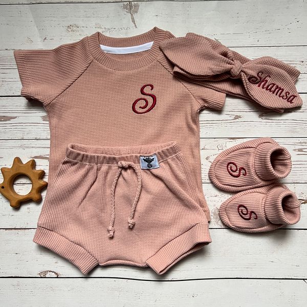Dusty Pink custom shirt baby girl coming home outfit Gender neutral baby clothes Baby shower gift Personalised gifts.JPG