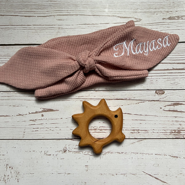Bow knot headband for mom and baby girl Big sister personalized name accessory Mini me.JPG