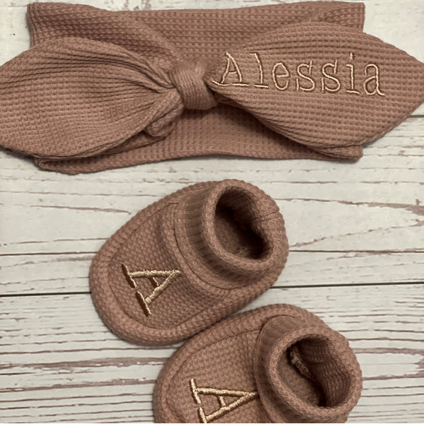 Bow knot headband for mom and baby girl Big sister personalized name accessory Mini me.JPG