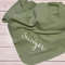 Sage Green Personalized baby swaddle blanket.jpg