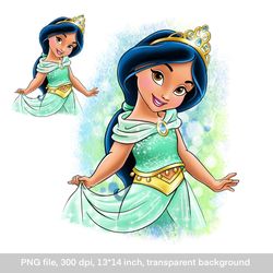 Arabian little princess Jasmine, png sublimation design