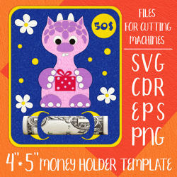 funny monster birthday card money holder template