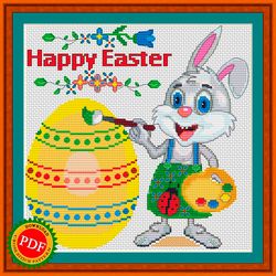 easter cross stitch pattern | easter egg