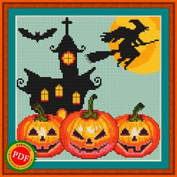 Halloween Cross Stitch Pattern | Halloween Pumpkins Pattern