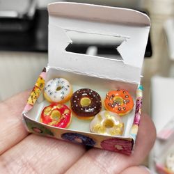 donut, food scale 1 12, dessert for dolls, doll house, dessert, mini food, miniature food, food for dolls, mini food