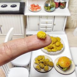 Nuggets for dollhouse, food for dolls, Realistic nuggets, fast food for dolls, miniature food, dollhouse miniature