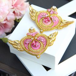 Sailor Moon brooch Cosmic heart compact Sailor Moon Anime jewelry brooch pin