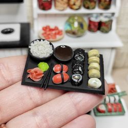 Japanese food, Realistic sushi and rolls for dollhouse, food for dolls, gift ideas, miniature, mini food, small food