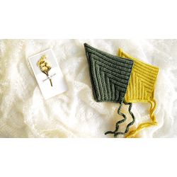 KNITTING PATTERN: Elf Hat & Cowl for Baby Kid / PDF Knitting Pattern / Baby Hat / Cowl / 5 Sizes
