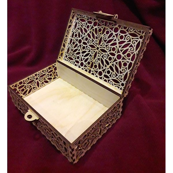 Patterned BOX vector model for laser cut cnc plan, 2, 3 and | Inspire ...
