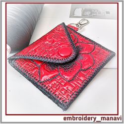 ITH Embroidery design Wallet In the Hoop, quilt Case