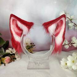 Red Cat Ears Headband
