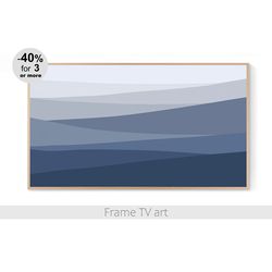 Frame TV Art Download 4K, Samsung Frame TV art landscape, Frame TV art abstract, Frame TV art  blue boho | 137