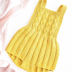 KNITTING PATTERN: Baby ROMPER "Sutomore" / Baby Jumpsuit / Baby Playsuit / Baby Bodysuit / 6 Sizes
