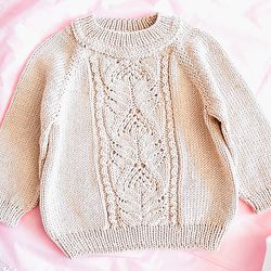 KNITTING PATTERN PDF: Baby Sweater "Be Kind"/ Baby Child Seamless Sweater/ Jumper for Baby Kid / 8 Sizes