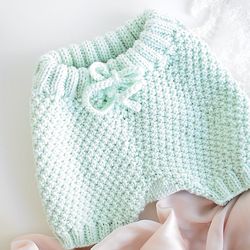 KNITTING PATTERN: Baby SHORTS "Monte" Pdf Knitting Pattern / Baby Bloomers / Pants / 6 Sizes
