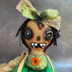 Halloween doll . halloween gifts ideas . Creepy doll . Spooky doll