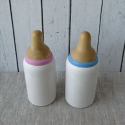 Wooden Doll Bottle - Set of 2 - Feeding Bottles for dolls - Pretend Play  toddler Toy - Gift for Girl
