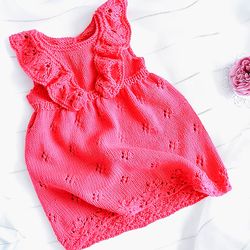 knitting pattern dress "alessia" for girl / pdf / 5 sizes