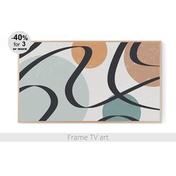 frame tv art digital download 4k, samsung frame tv art abstract, neutral frame tv art, line art for the frame tv | 146