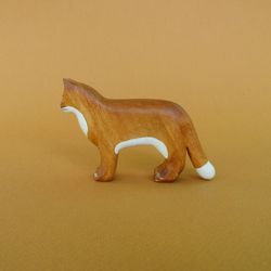 Wooden cat - Wooden animals - Pets toy - Cat toy - Gift for kids