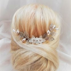 Bridal headpiece, Wedding hair comb, Floral Hair comb, Wedding Hair vine, Bridal hair comb, Bridal hair accessories