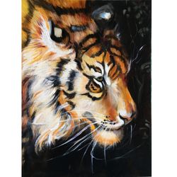 Tiger Painting Oil Tiger Artwork Animal Art
