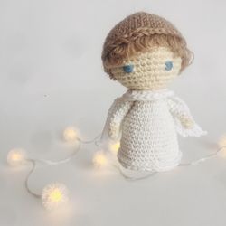 Angel - figurine from Christmas nativity scene- crochet angel