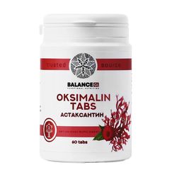 Astaxanthin (10 mg. in 1 table) extract red algae - Oksimalin tabs 60 tables 300 mg each Heart, blood vessels, b