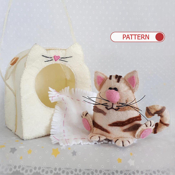 Cat felt , Stuffed animal pattern sewing.jpg