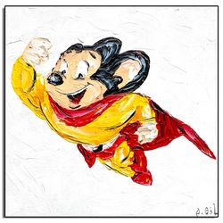 Mighty Mouse Wall Art Poster / Mighty Mouse Print on paper / Superhero Mouse Wall Art / Pop Art Poster