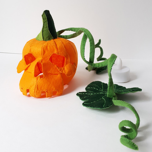 felt Skull decor Halloween, Pumpkin decorations pattern.jpg