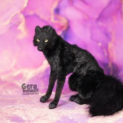fantasy fox - wolf poseable art doll