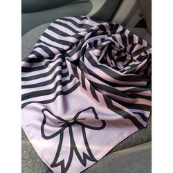 Purple silk scarf with heart
